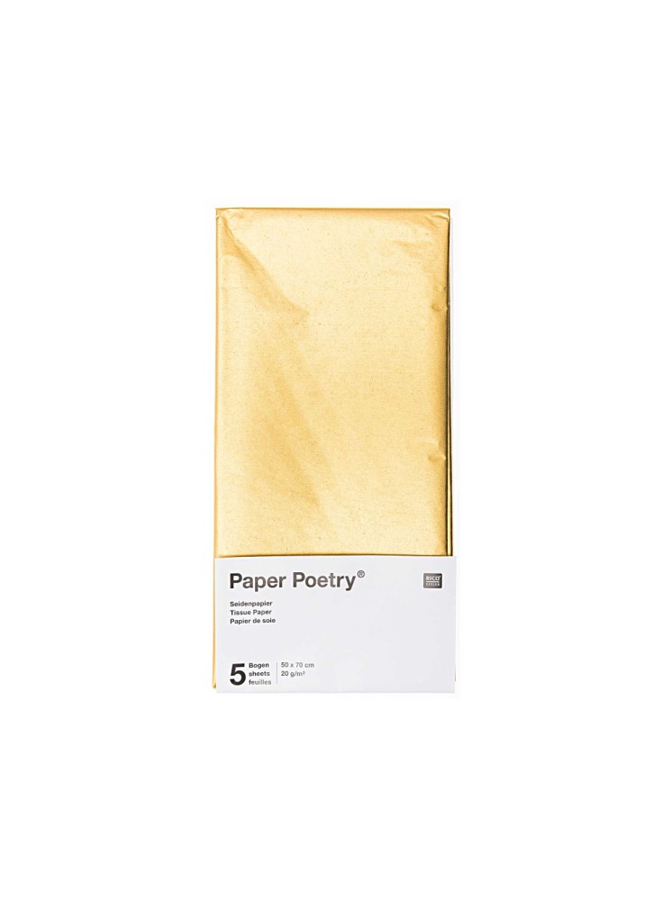 Papier de soie Poetry  - Or - Rico Design