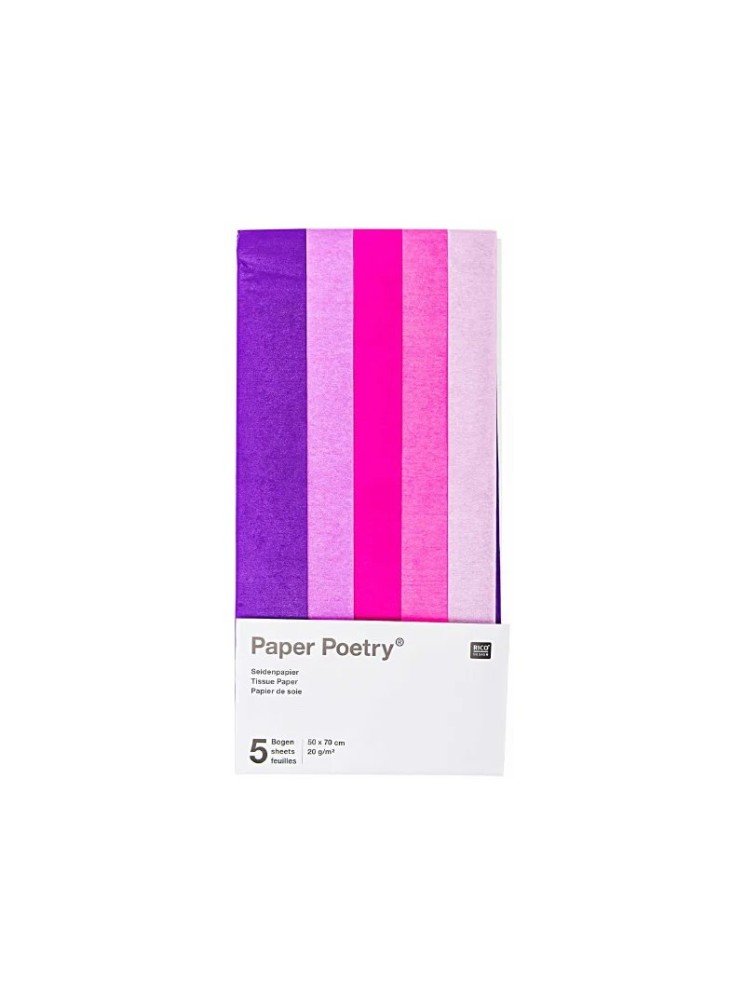 Papier de soie Poetry - Mixte rose - Rico Design