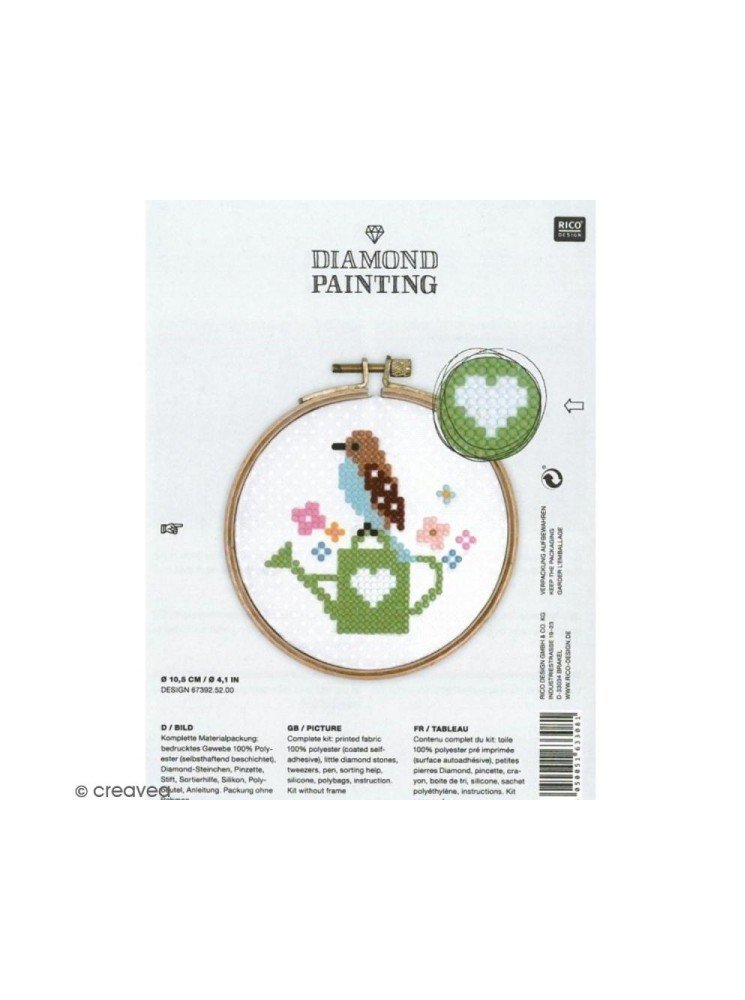 Kit broderie Diamond Painting - Oiseau - Rico design