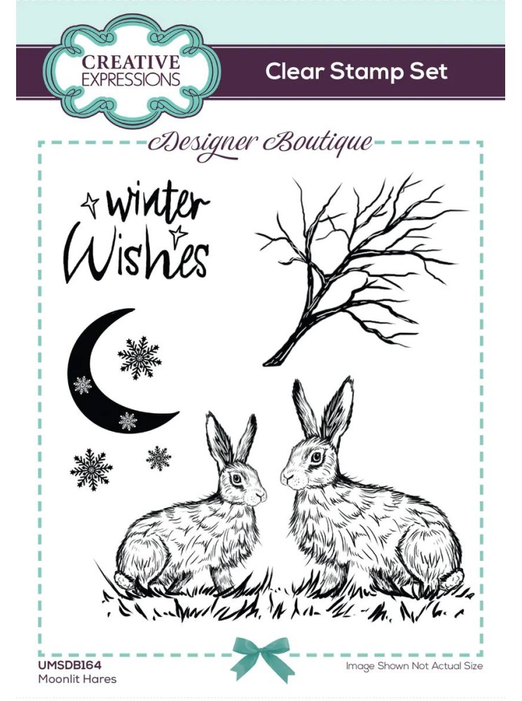 Tampon clear : Moonlit Hares - collection Designer Boutique - Creative Expressions