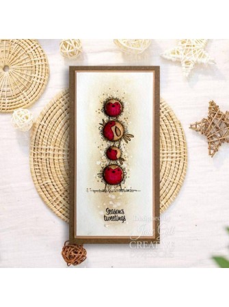 Tampon clear : Bubble Robins Stack - Woodware Craft Collection - Creative Expression