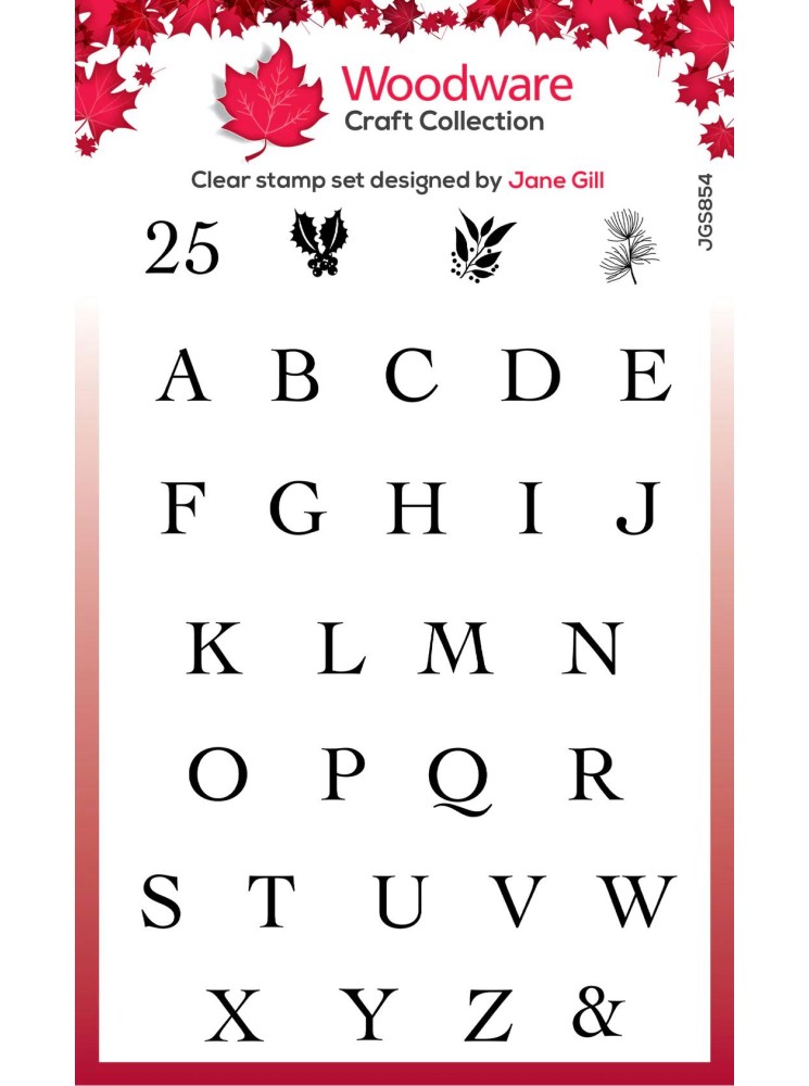 Tampon clear : Alphabet Tiles - Woodware Craft Collection