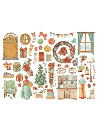 Die cut - All around Xmas - Romantic Collection - Stamperia