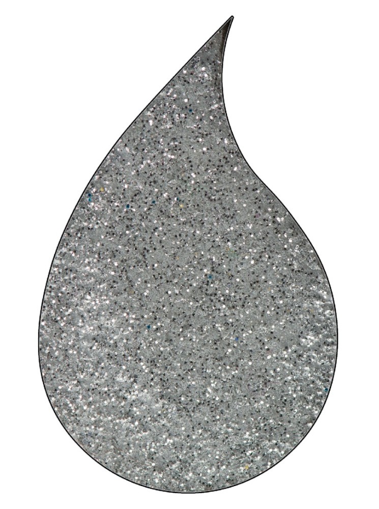 metallic silver sparkle