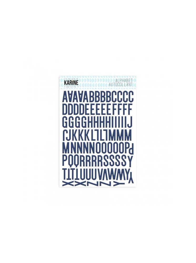 Alphabet Autocollant Bleu Marine - Collection "Sur le Fil" - Les Ateliers de Karine