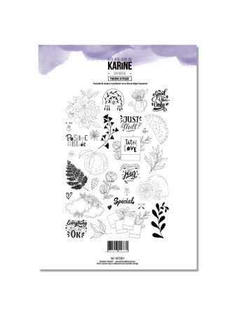 Positive Attitude - Tampon clear - Collection "Rainbow" - Les Ateliers de Karine
