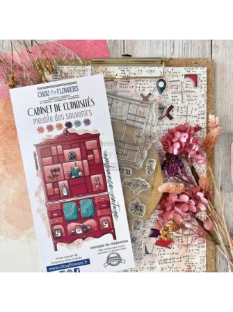 Tampon clear - Meuble de souvenirs- Collection "Cabinet de curiosités" - Chou & Flowers