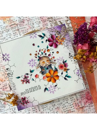 Tampon cling - doudou "Chimiste" - Collection "Cabinet de curiosités" - Chou & Flowers