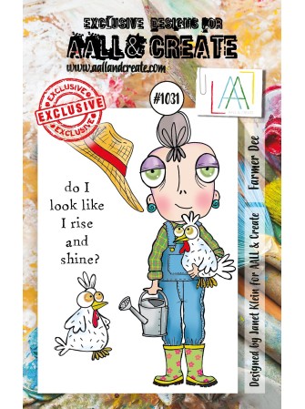 Tampon clear N° 1031 : Farmer Dee - Collection "On the Farm" -Aall & create