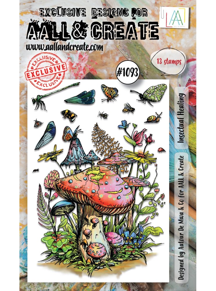 Tampon clear N° 1093 : Insectual Healing - Collection "Trip in the Wood" -Aall & create