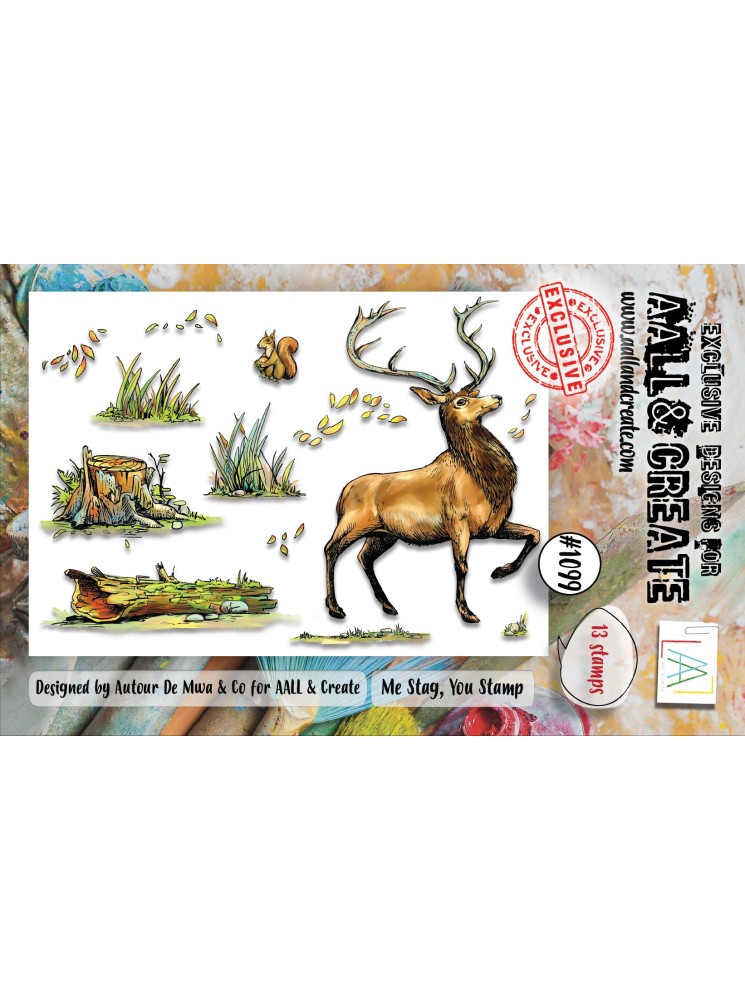 Tampon clear N° 1099 :  Me Stag, You Stamp - Collection "Trip in the Wood" -Aall & create