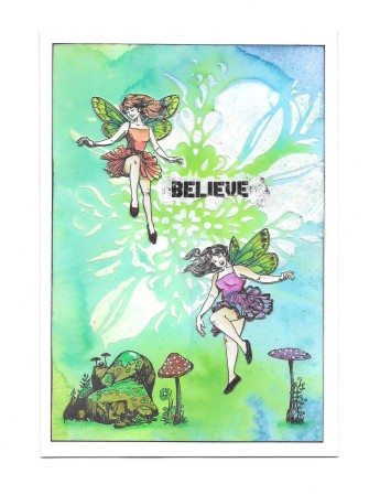 Tampon clear N° 1100 :  Tiptoe Fairydusters - Collection "Trip in the Wood" -Aall & create