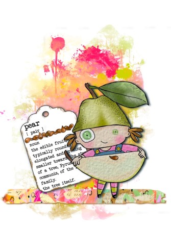 Tampon clear N° 1026 : Pear - Collection "On the Farm" - Aall & create