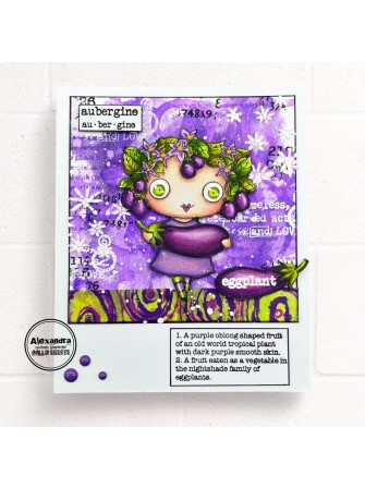 Tampon clear N° 1019 : Aubergine - Collection "On the Farm" - Aall & create