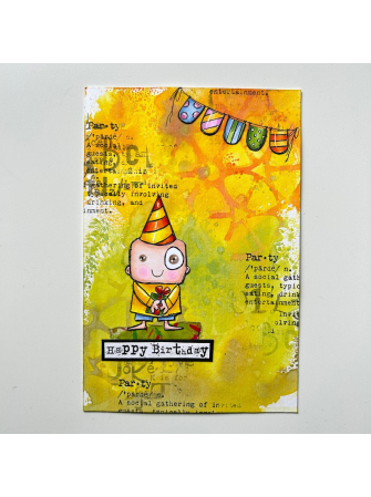 Tampon clear N° 962 : Boy Birthday - Collection "Trip to Party" -Aall & create