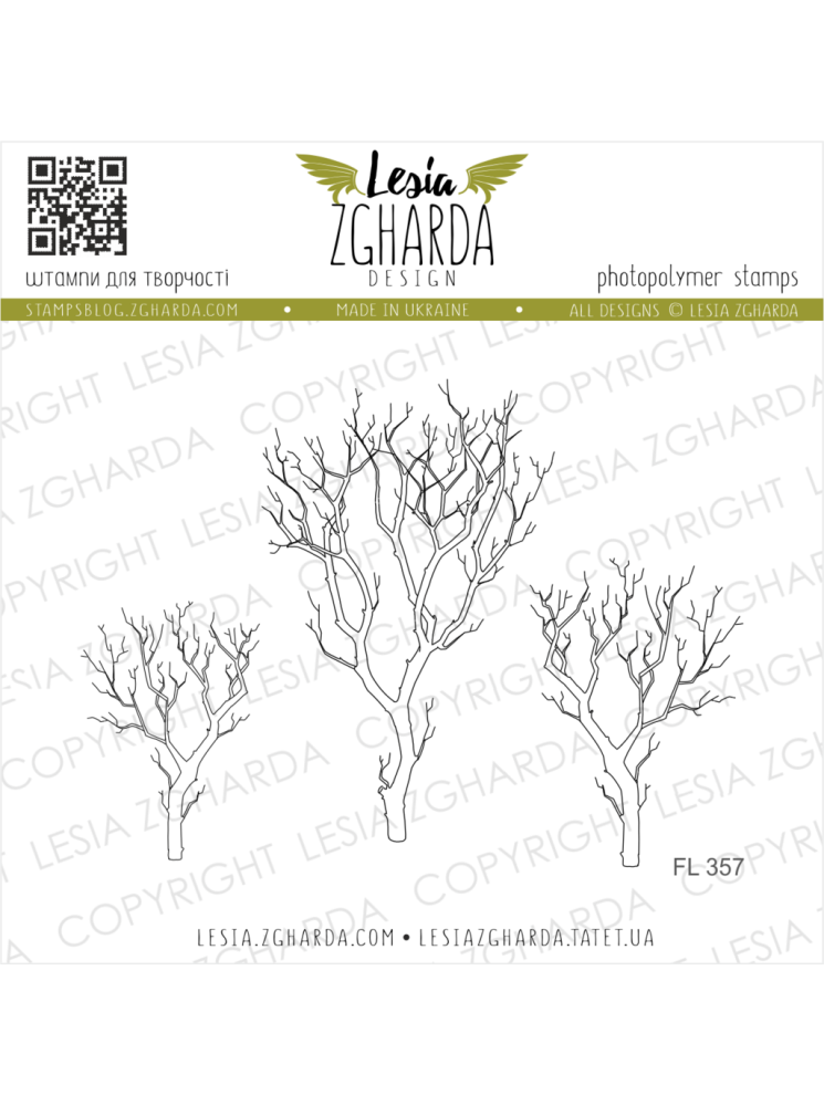 Arbres sans feuilles - Tampon clear - Lesia Zgharda