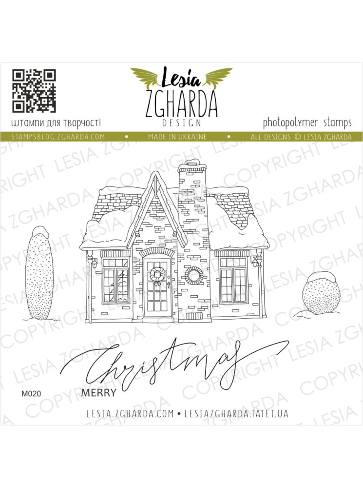 Cottage anglais de Noël - Tampon clear - Lesia Zgharda