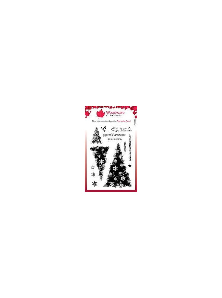 Tampon clear : Snowflakes Trees - Woodware Craft Collection - Creative Expression
