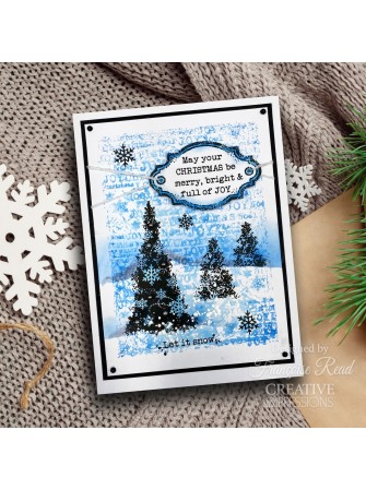 Tampon clear : Snowflakes Trees - Woodware Craft Collection