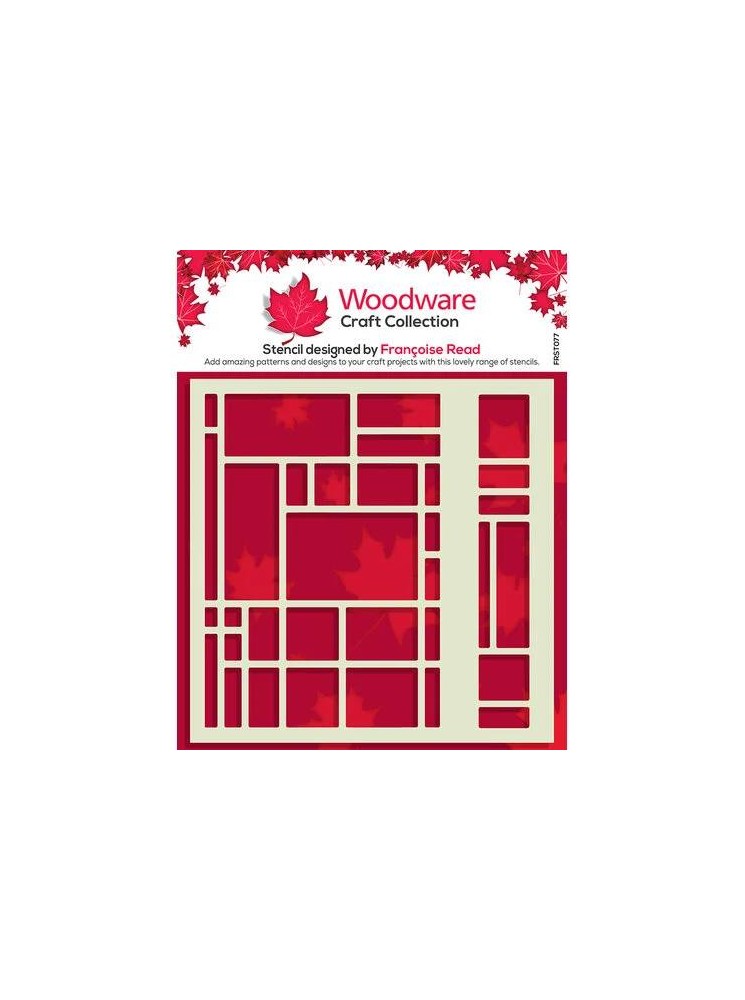Stencil : Abstract Grid - Woodware Craft Collection - Creative Expression