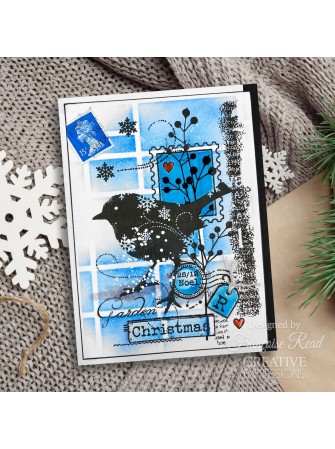 Stencil : Abstract Grid - Woodware Craft Collection - Creative Expression