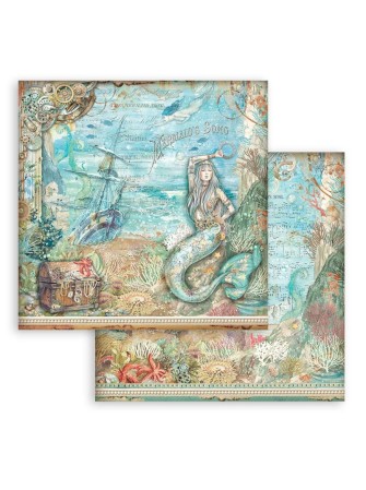 Pack papiers 20 x 20 cm - Collection "Songs of the Sea" - Stamperia
