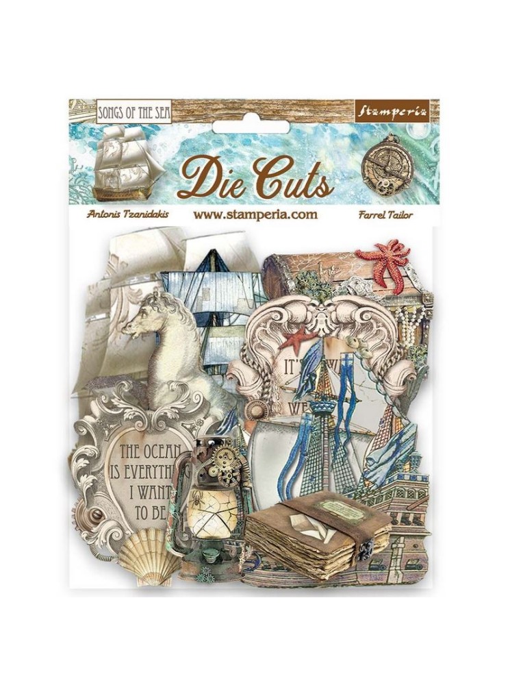 Die cut - Ship & Treasures- Collection "Songs of the Sea" - Stamperia