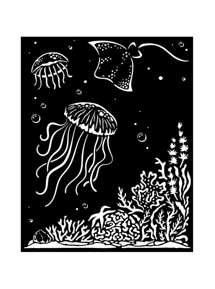Jellyfish - stencils - Collection "Songs of the Sea" - Stamperia