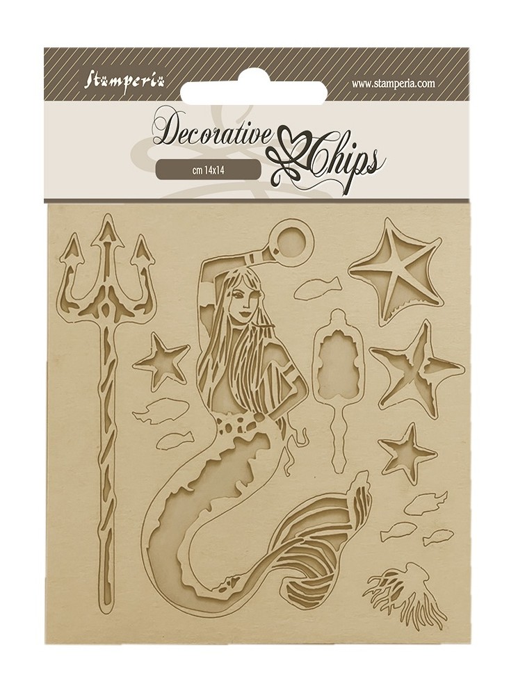 Mermaid - Collection"Songs of the Sea"  - Décorative Chips - Stamperia