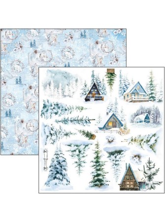 Pack papiers 15 x 15 cm - Collection "Winter Journey" - Ciao Bella