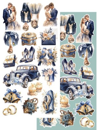 Wedding Day - Pack de décors à découper  - Collection  "In Frosty Colors"  - Alchemy of Art