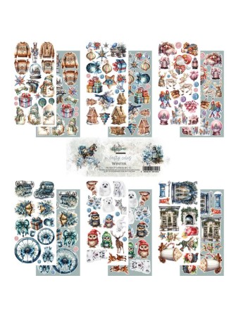 Winter - Pack de décors à découper  - Collection  "In Frosty Colors"  - Alchemy of Art