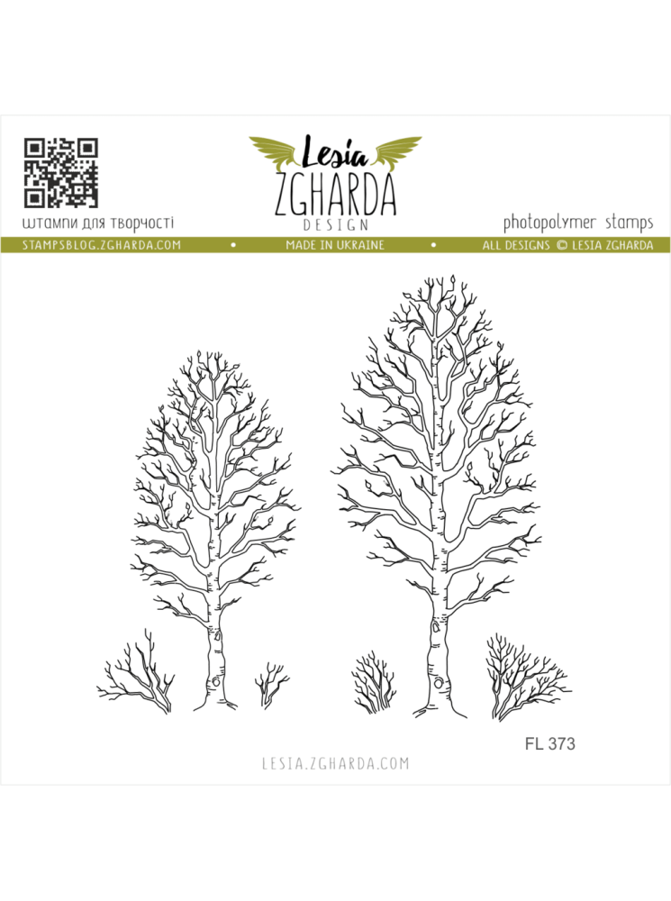 Arbre d'hiver - Tampon clear - Lesia Zgharda