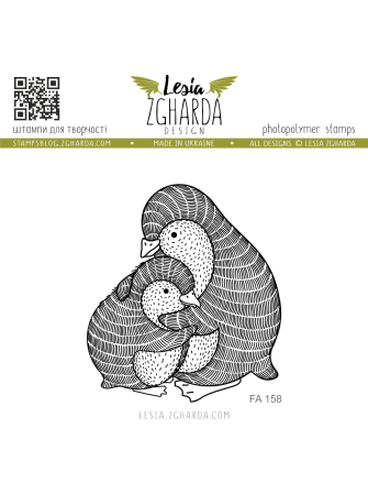 Maman et bébé pingouins  - Tampon clear - Lesia Zgharda