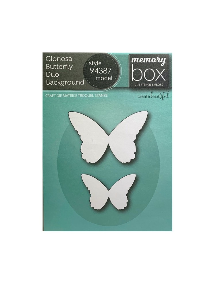 Gloriosa butterfly duo background  - dies - Memory Box
