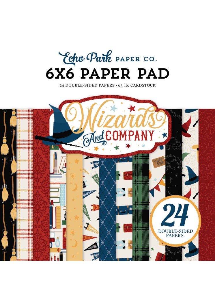 Pack papiers  15 x 15 cm - Collection "Wizards And Company" - Echo Park