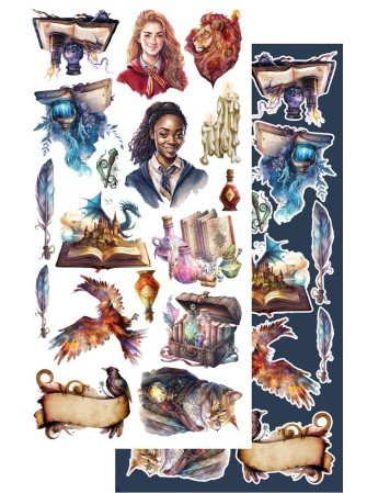 Pack de décors à découper  - Collection  "Legends of the Magic School"  - Alchemy of Art