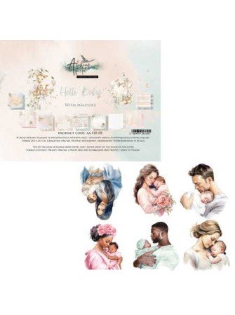 Pack papiers 20 x 20 cm - Collection "Hello Baby" -  Alchemy of Art