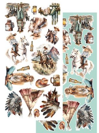 Wild West - Pack de décors à découper  - Collection  "Dreamcatcher"  - Alchemy of Art