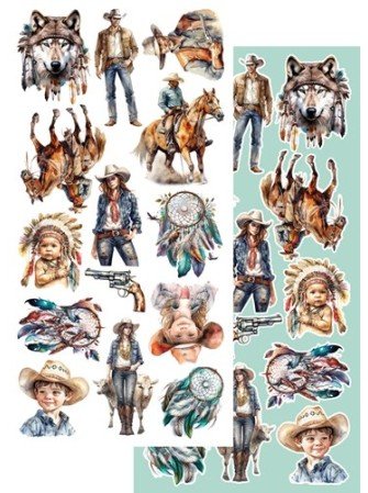 Wild West - Pack de décors à découper  - Collection  "Dreamcatcher"  - Alchemy of Art