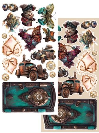 Pack de décors à découper  - Collection  "Steampunk Dream"  - Alchemy of Art