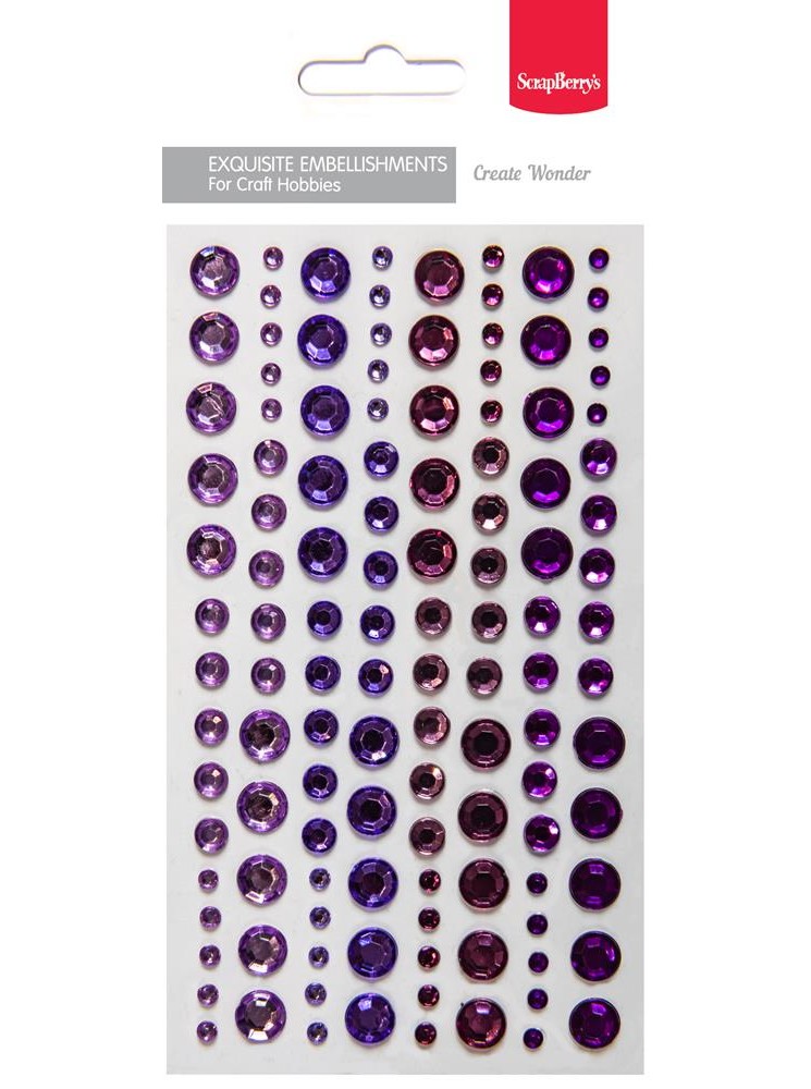 Strass adhésifs brillants - Violet - collection "Create Wonder" - ScrapBerry's