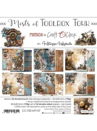 Pack papiers 20 x 20 cm - Collection "Mists of Toolbok Town" - Craft O'Clock
