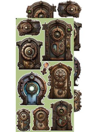 Pack de décors à découper - Town - Collection  "Mists of Toolbok Town"  - Craft O'Clock