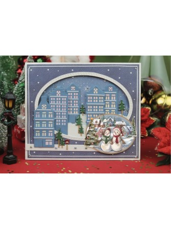 Houses - matrice de découpe - dies - collection "Snowy Christmas" - Find It