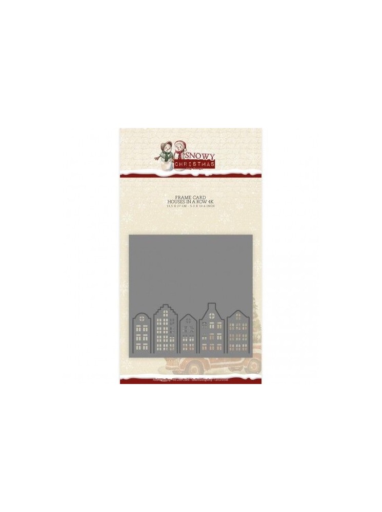 Houses in a Row - matrice de découpe d'une carte - dies - collection "Snowy Christmas" - Find It
