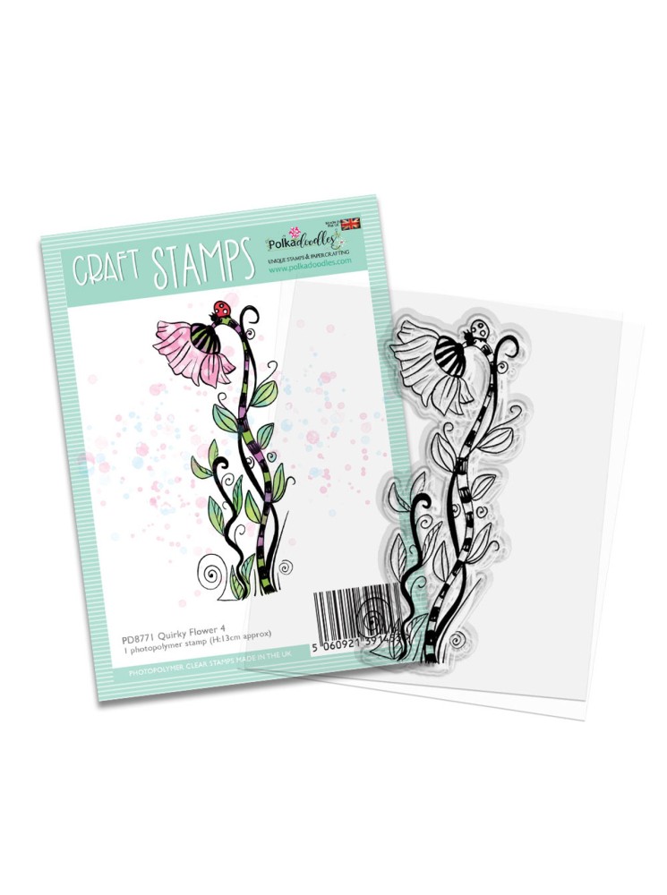Quirky Flower 4 - Tampon clear - Polkadoodles