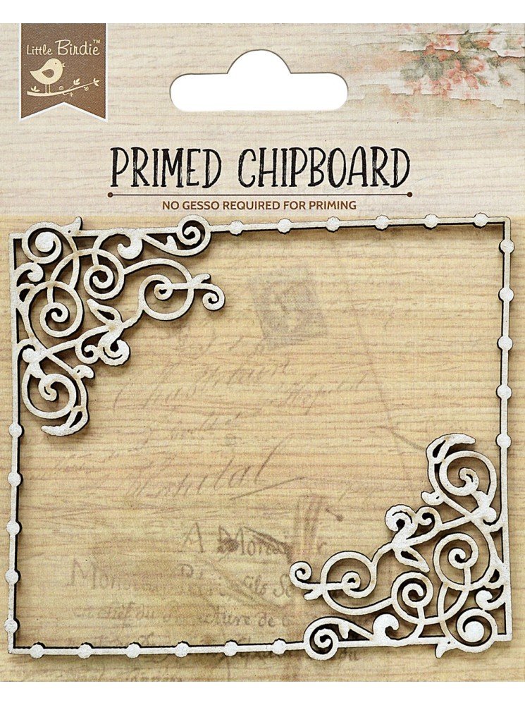 Filigree Swirls  -  Primed Chipboard - Little Birdie