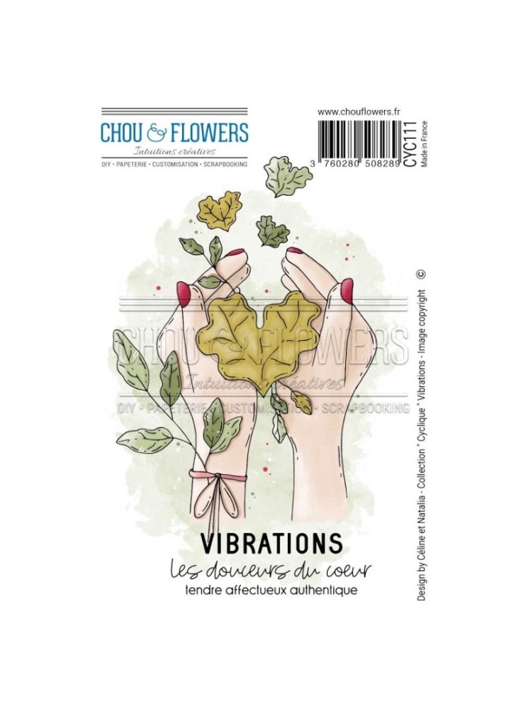 Tampon cling - Vibrations - Collection "Cyclique" - Chou & Flowers