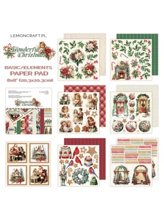 Pack Elements - Collection "Wonderful Christmas" 20 x 20 cm -  Lemon Craft